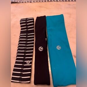 Three Lululemon headbands